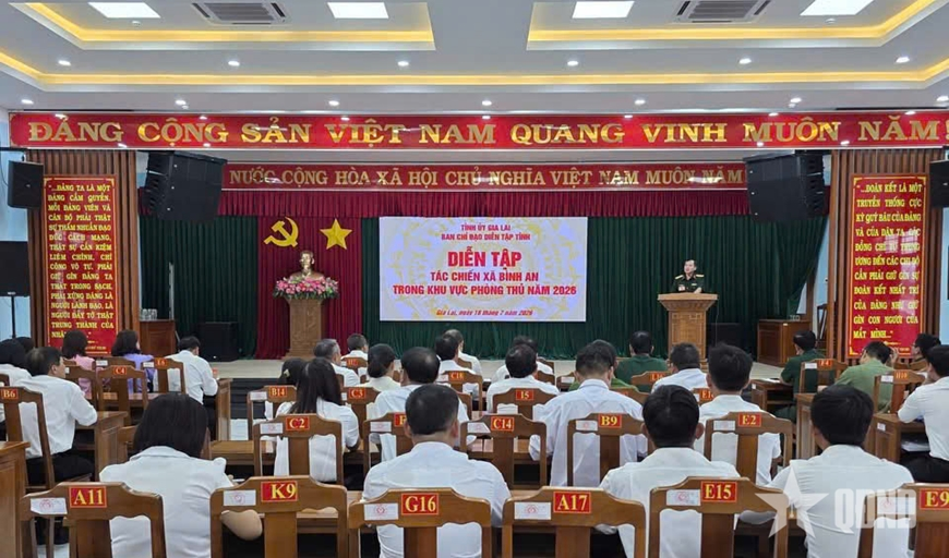 Gia Lai: Diễn tập tác chiến xã Bình An